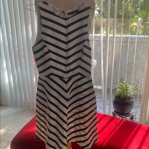 Zara Black and White Halter A-Line Sundress